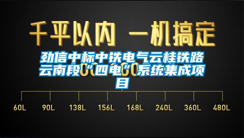 勁信中標(biāo)中鐵電氣云桂鐵路云南段“四電”系統(tǒng)集成項目