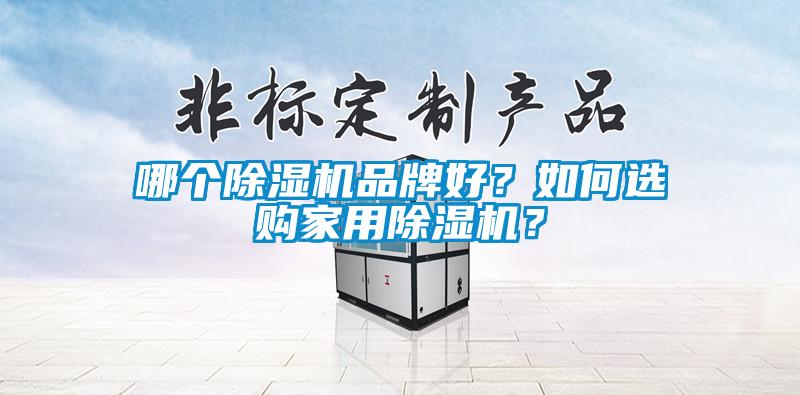 哪個除濕機品牌好？如何選購家用除濕機？