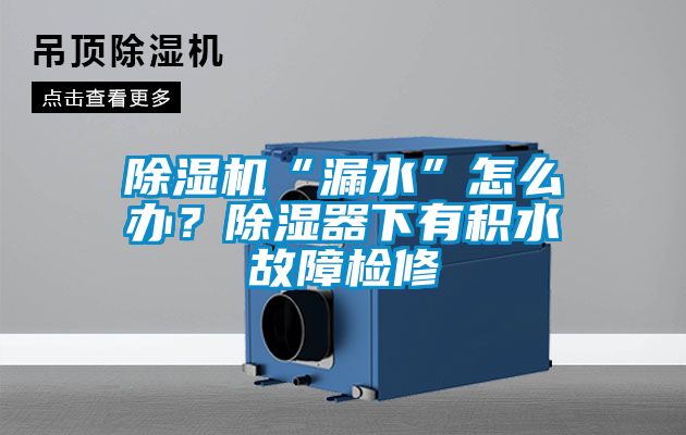 除濕機(jī)“漏水”怎么辦？除濕器下有積水故障檢修