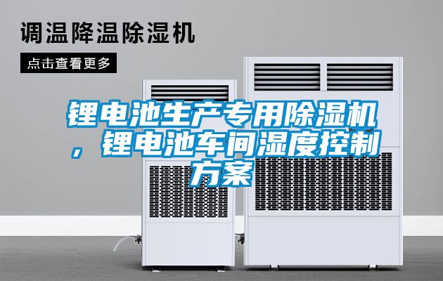 鋰電池生產(chǎn)專用除濕機，鋰電池車間濕度控制方案