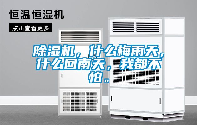 除濕機(jī)，什么梅雨天，什么回南天，我都不怕。